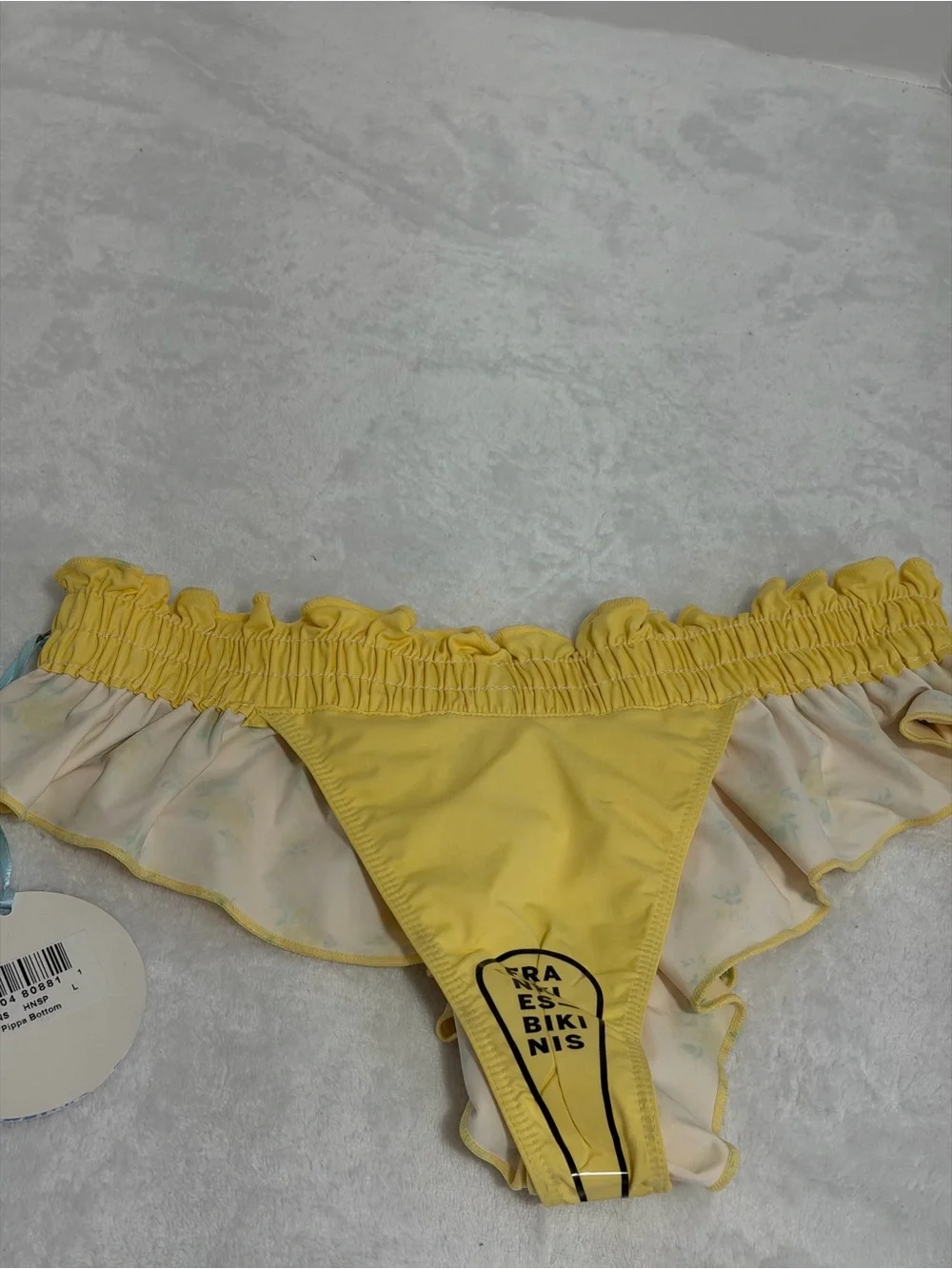 Frankie’s Bikinis Yellow Floral Set Size M and L